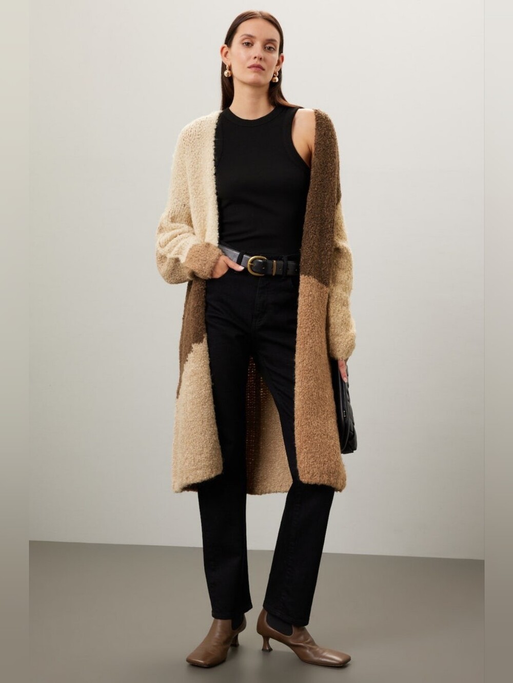 Osman Yousefzada x Rent the Runway Colorblock Long Cardigan Sweater Size S